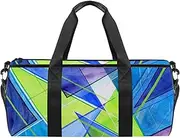 EGGDIOQ Texture Colorful Geometry Designed Travel Duffel Bag Luggage Tote Bag Gym Sports Bag for Man Women