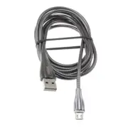 6ft Metal USB Cable MicroUSB Charger Cord Power Wire Long Sync for Smartphones