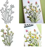 Floral Stems Metal Die Cuts for Card Making,Spring Flower Leaf Grass Card Cutting Dies Cut Stencils DIY Scrapbooking Album Decorative Embossing Paper Card Embossing Craft