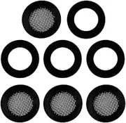 Uonlytech 4 Sets Shower Filter Faucet Sink Hose Filters Flat Washers 1/2 Washer Hose Gasket Washers Filter Screen Tap Washer Shower Screen 1/2 Gasket Screen Filter Black Rubber