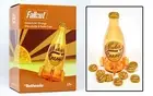 Fallout 4 Nuka Cola Orange Glass Rocket Bottle + 10 Bottle Caps Replica Figure