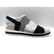 LIFESTRIDE ZING STRAPPY SLINGBACK CASUAL SANDALS BLACK WOMENS 9M NEW