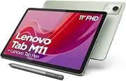 [Lenovo] Tab M11 Tablet | 11 Inch WUXGA Touch Display | MediaTek Helio G88 | 4GB RAM | 128GB Memory | Wi-Fi | Android 14 | Green | Includes Tab Pen