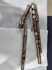 100% New Arrival C Flute 16Key Closed Bore Antique Brass Instrument with Case