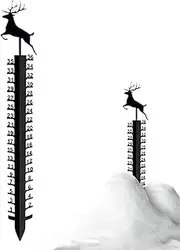 Snow Meter,Cute Decorative Snow Measuring Stick | Cute Animal Garden Decor Snowfall Measuring Tool, Christmas Decor Snow Gauge for Patio Backyard
