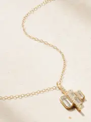 [Melissa Joy Manning] Melissa Joy Manning - Cityscape Triple 14-karat Recycled Gold, Aquamarine And Diamond Necklace - One size One size Gold