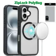 GSA iPhone 16 Plus 6.7" Magnetic Clear Case - Black & Transparent