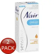2 x Nair Sens Sweet Almond Crm 75G