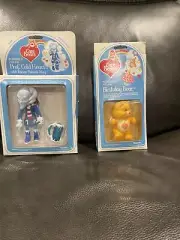 NIB Vintage Care Bears Prof Cold Heart Figure And Birthday Bear Kenner Sealed