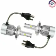 Pair 9003/H4 LED Headlight Bulbs Conversion Kit Hi/Lo Beams 8000K Bright White (for: Smart)