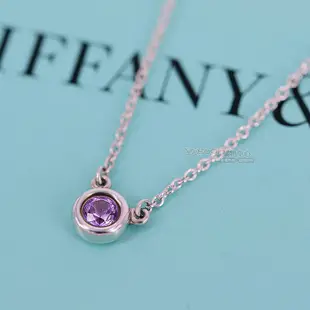 TIFFANY&Co. 0.14克拉圓形紫水晶925純銀項鍊