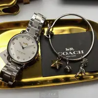 在飛比找momo購物網優惠-【COACH】COACH手錶型號CH00082(白色錶面銀錶