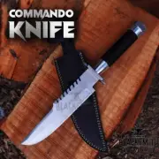 Commando Replica Movie Knife 14" Handmade D2 Stainless Steel Arnolds Bowie Knife