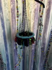 Handmade chandelier with batter pack lights