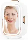 Mini Skincare Fridge with Dimmable LED Light Mirror, 8L Portable Makeup Fridge C