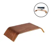 Wooden Monitor Stand Computer Desk Riser Holder-Walnut