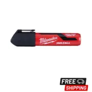 INKZALL Black Extra Large Chisel Tip Jobsite Permanent Marker