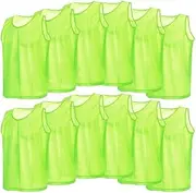 Child Soccer Training Vests Scrimmage Jerseys Bibs Pinnies for Team Games Field Hockey Practices - 12Pack