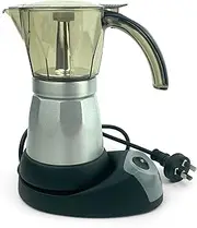 Electric Moka Coffee Maker Moka Pot Espresso Machine Italian Classic 6Cups auto power off Home