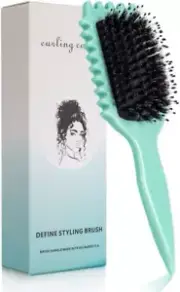 Professional Curling Brush for Curly Hair - Define Styling with Prongs, Soft and