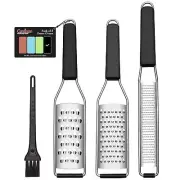 Cheese Grater Citrus Zester Lemon Zester Pack of 3-304 Stainless Steel - A Sh...