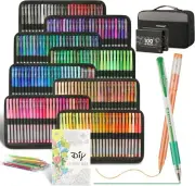 Premium Quality Gel Pen Set with 200 Refills - Perfect for Drawing & Journaling