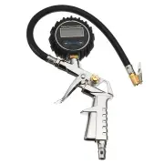 Car Motorcycle Air Tire Pressure Gauge Meter Tester Accurate + Inflator Hose