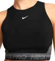 NEW Nike Pro Dri-FIT Cropped Training Tank Top Mesh Back DX0061-010 Women's XS