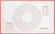 Extra Large Silicone Pastry Baking Mat 70x50 CM with Measurement, Non-Stick, Non-Slip, Reusable, Wine Red