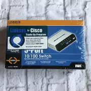 Linksys 5 Port 10/100 Switch SD205 with Power Adapter Brand New Sealed