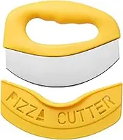 Pizza Cutter Rocker,and Easy to Clean Slicer | Large and Small Pizza, Dishwasher Safe Rocker Slicer Multi Function Pizza Cutter Seta-au