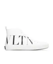 high-top laced sneakers 43 White