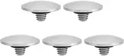 uxcell Camera Shutter Button, 5 Pack Soft Shutter Release Button Pure Copper Camera Button Convex Suitable for Nikon for Fujifilm for Leica DSLR/SLR Camera, Silver