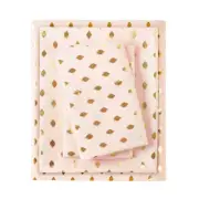 Metallic Dot 3-Piece Blush/Gold Microfiber Twin Printed Sheet Set