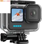 60M/196FT Waterproof Housing Case for Gopro Hero 13/12/11/10/9 Black, Waterproof
