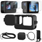 Accessories Kit for GoPro Hero 11 10 9 Black Silicone Sleeve Protective Case