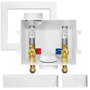 Washing Machine Outlet Box, 1/2 Inch Push-Fit Inlet x 3/4 Inch MHT Outlet, Push