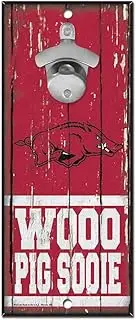 WinCraft Arkansas Razorbacks Sign Wood 5x11 Bottle Opener 56431116, Team Colors, 5"x11"