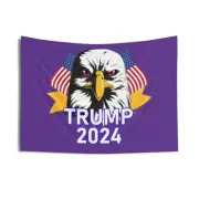 Trump 2024 Tapestry - Patriots Own the Libs With This Eagle Trump Wall Hanging