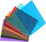 FUNNETOYU 9Pcs Light Diffuser Film Color Gels Transparent Light Filters for Classroom Lighting for Photography and Video Color Correction
