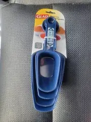 Glad Plastic Measuring Cups Blue In Color