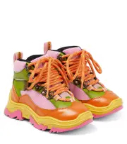 [Stella McCartney Kids] Stella McCartney Kids Colorblocked high-top sneakers UK 3 multicoloured