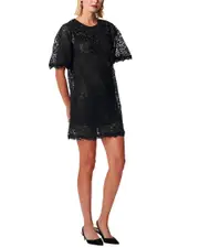 Carolina Herrera Flutter Sleeve Shift Dress