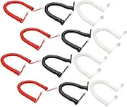 12 Pack Coiled Telephone Receiver Cord 2m Landline Extension Cord for Home Office Tangle- Cable