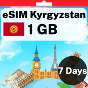 eSIM Kyrgyzstan - 1 GB - 7 Days - Travel eSIM | QR code activation
