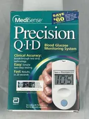 Precision Q.I.D Blood Glucose Monitor Kit Automatic LCD Display