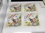 Vintage LOT OF FOUR "Hopalong Cassidy" Paper Napkins - 1950s - NOS