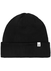 ON Ribbed Wool Beanie - Black - One Size ONE SIZE