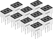 uxcell LED Display Digital Tube, 10 Pack 7 Segment 8 Pin 1 Bit 0.3"x0.4"x0.2" Common Cathode 2.1V LED Display Module for Electronic Driver Board, Red