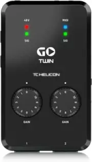 TC HELICON GO TWIN 2-channel Audio Interface Black From Japan New